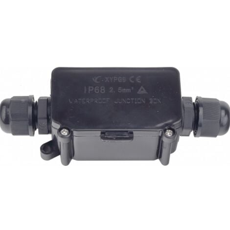 OPTONICA Boîtier étanche IP68 en PC Noir - 120x45x30mm - Boîtier Dérivation 2 Pcs 1 unité