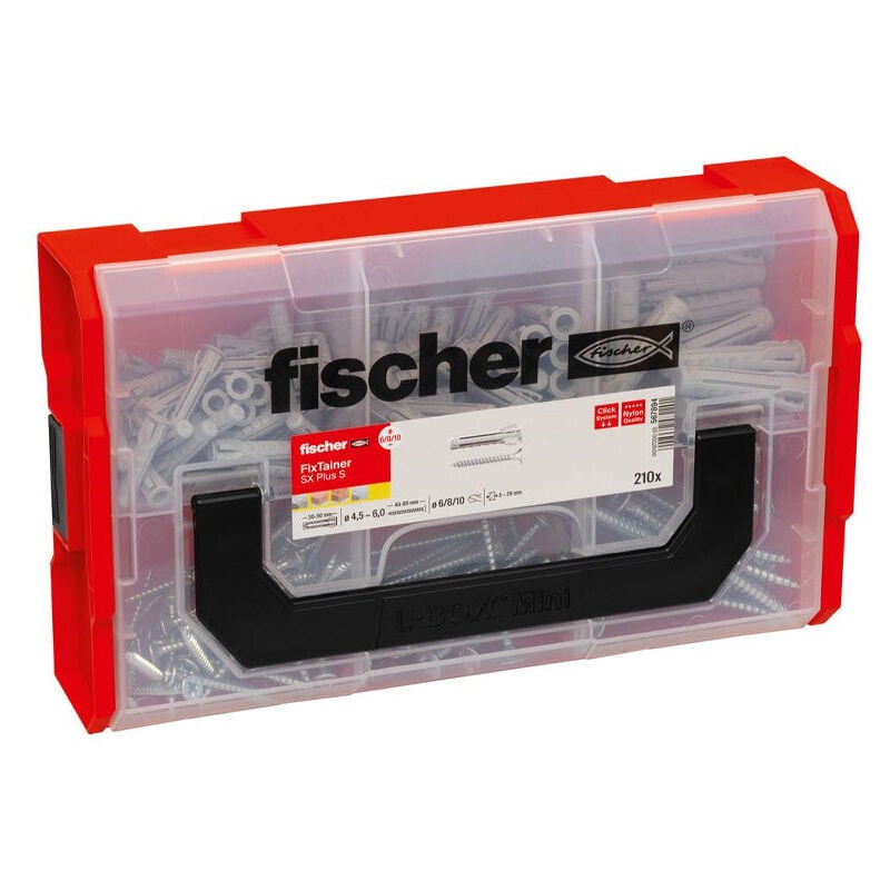 Coffret FixTainer chevilles sx Plus 6,8 / 10 avec vis Fischer 567894