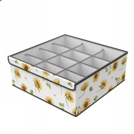 Boîte Gain De Place Armoire 12 Conteneurs Organisateur Porte-objets 32x32x12