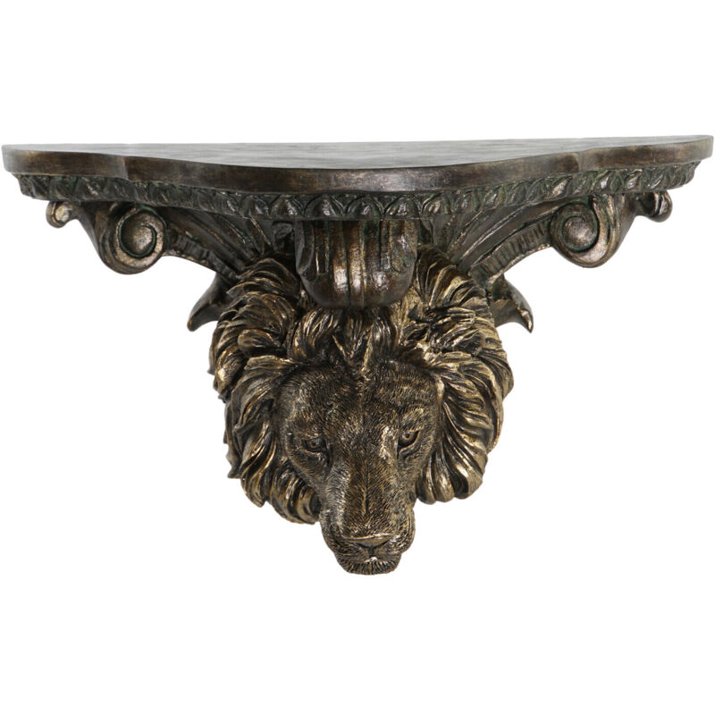 Tagère Résine 36,5X16,5X21 Lion Doré