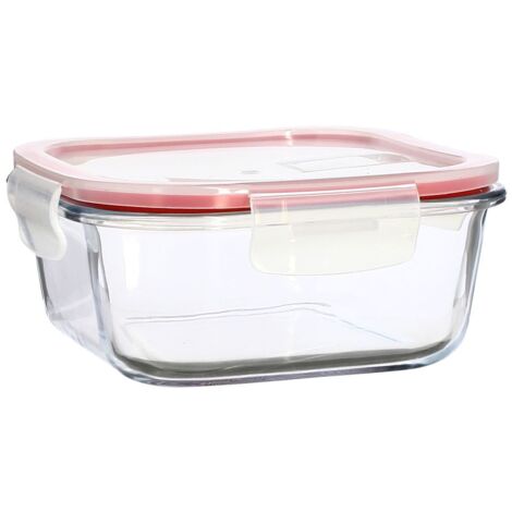 Boîte hermétique carré en verre 800ml, CLÉMENTINE