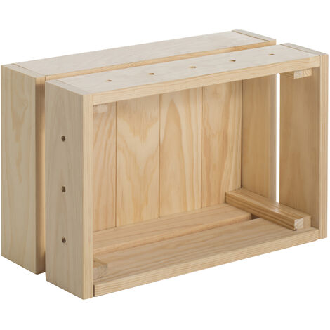 main image of "CAISSE ETAGERE MM HOME BOX NATURA"