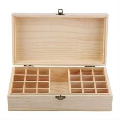 Boîte Huile Essentielle Bois, Organisateur d'huiles Essentielles de Grande Capacité, Boîte de Rangement Salon de Chambre en Bois