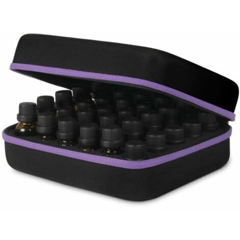 Boîte Huile Essentielle,30 Bouteilles imperméable Aromathérapie Boîte de Rangement Housse de Transport Trousses de Toilette Sac Voyage pour le stockage à la maison et les voyages