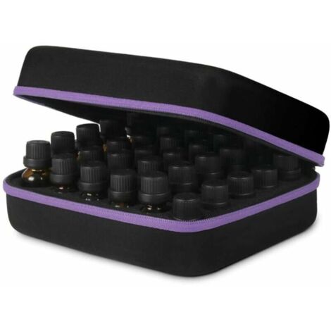 Boîte Huile Essentielle,30 Bouteilles imperméable Aromathérapie Boîte de Rangement Housse de Transport Trousses de Toilette Sac Voyage pour le stockage à la maison et les voyages