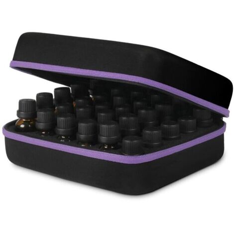 Boîte Huile Essentielle.30 Bouteilles imperméable Aromathérapie Boîte de Rangement Housse de Transport Trousses de Toilette Sac Voyage pour le stockage à la maison et les voyages