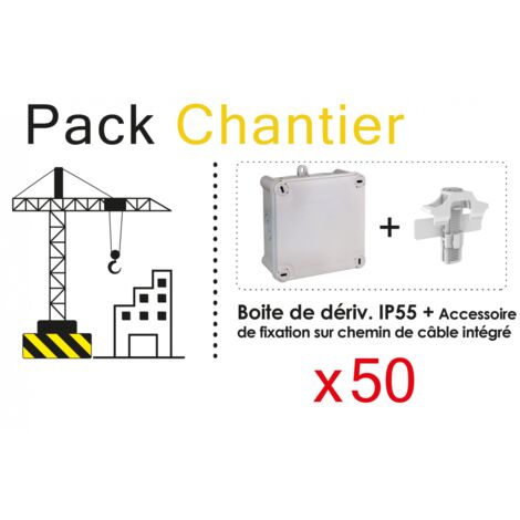 Boite IP55 105X105X55 1/4T - 960°+ Access fix chem. Cable EUR'OHM 50054