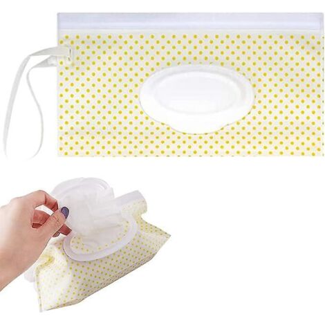 boite Lingette, Distributeur De Lingettes Humides, Portable Boite A Lingettes Humides Bebe Pour L'extrieur, Rutilisable Sac De Rangement Lingettes
