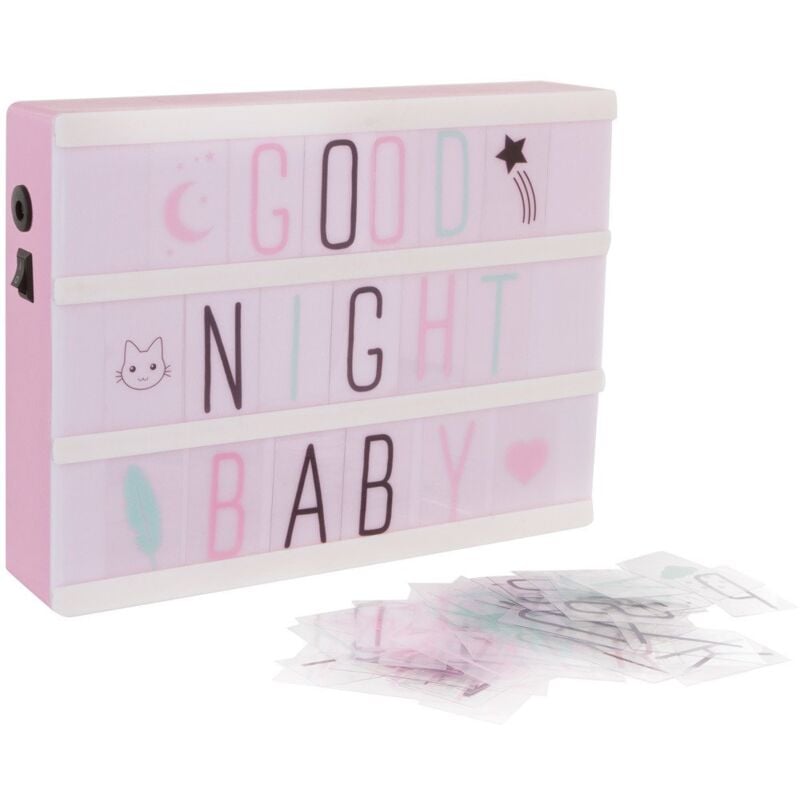 Atmosphera - Cadre avec rétroéclairage pour chambre d'enfant, avec lettres et symboles