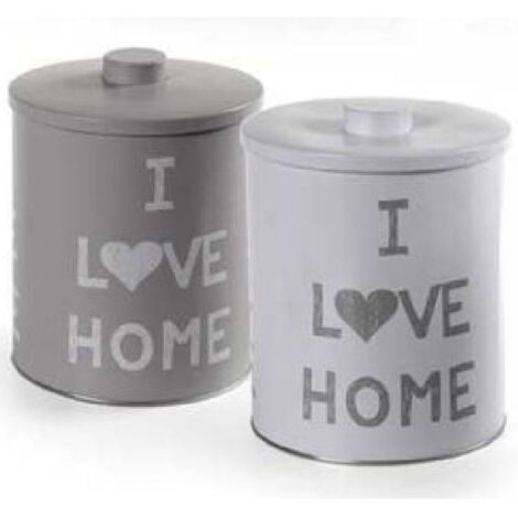 Boîte Métal Cuisine Ronde Assortie I Love Home 14x18cm 710506