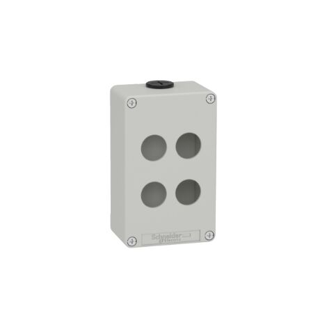 Boite métal vide grise - M20 x2 - 4 trous 22 mm - 80x130x51,5 mm - UL cULus - XAPD2204