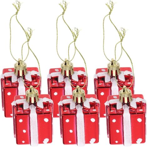 Boîte miniature de Noël, décorations de 4 cm, mini boîte rouge