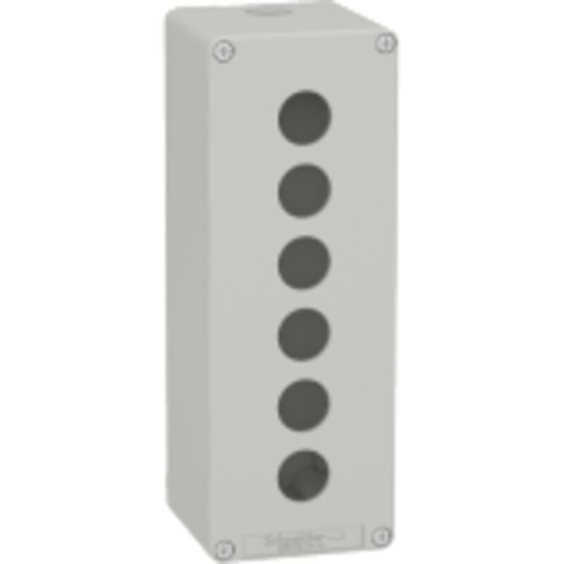 Schneider - Boite métal vide grise - M25 x1 - 6 trous 22 mm - 80x220x77 mm - XAPD4506