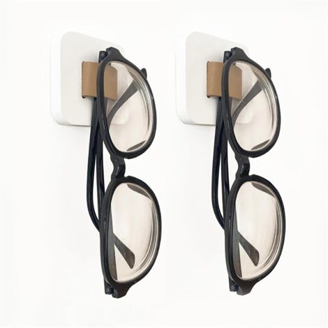 Boîte murale en bois pour 2 paires de lunettes de soleil, rangement élégant, décoration intérieure, étagère à montures