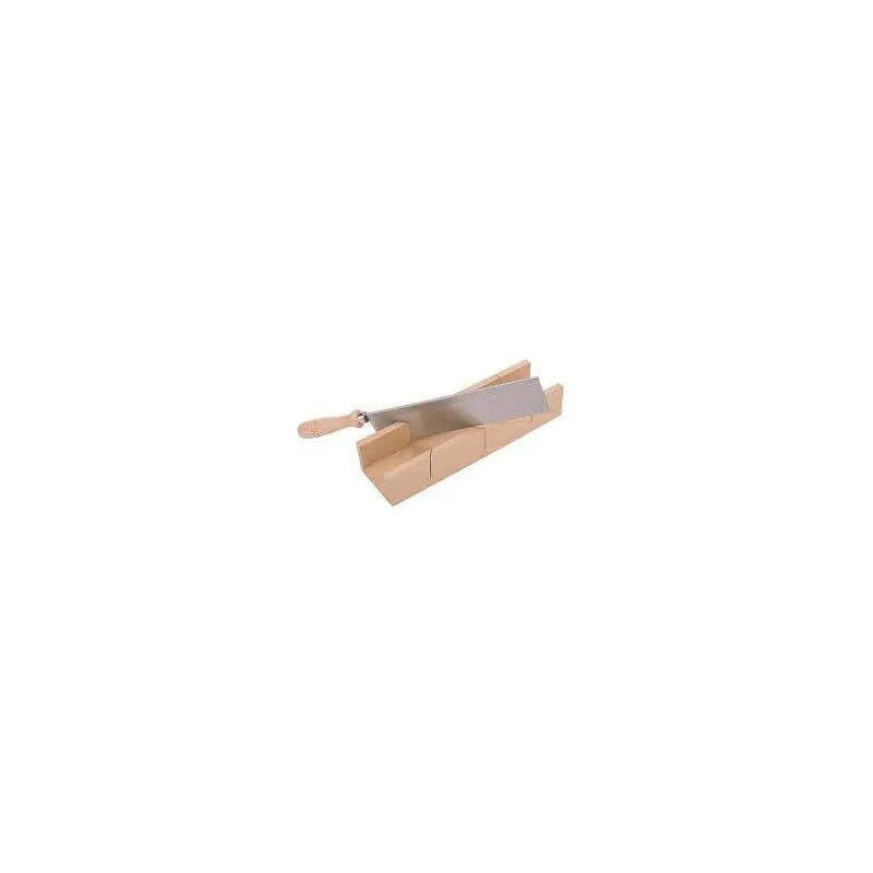 

Caja de ingletes de madera de 300 mm con sierra trasera.