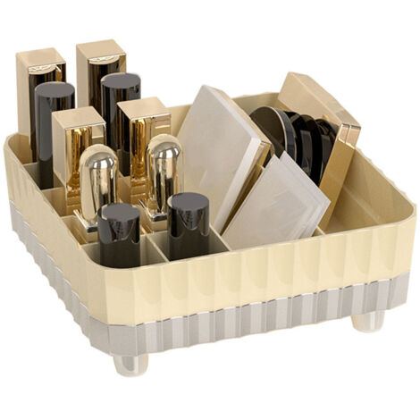 Boîte Organisateur Cosmétique Plastique Multifonction, Organisateur de Beauté Portable pour Maquillage et Accessoires, Compact et Design Moderne