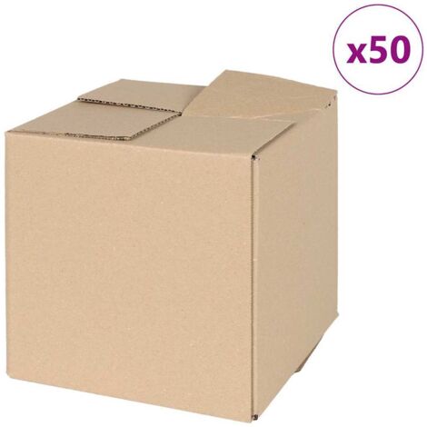 Boîte Pliable 50 pcs Marron 20 x 20 x 20 cm Carton CFW200364