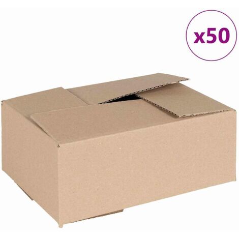 Boîte Pliable 50 pcs Marron 25 x 17.5 x 10 cm Carton CFW972116