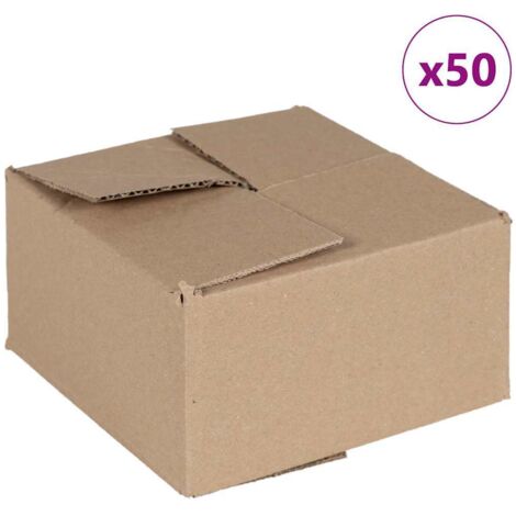 Boîte Pliable avec stockage 50 pcs Marron 15 x 15 x 8 cm Carton CFW133888