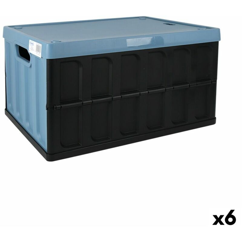Boîte pliante Tontarelli plastic 62 l bleu tableau noir 59.5 x 39 x 31.5 cm (6 pièces)