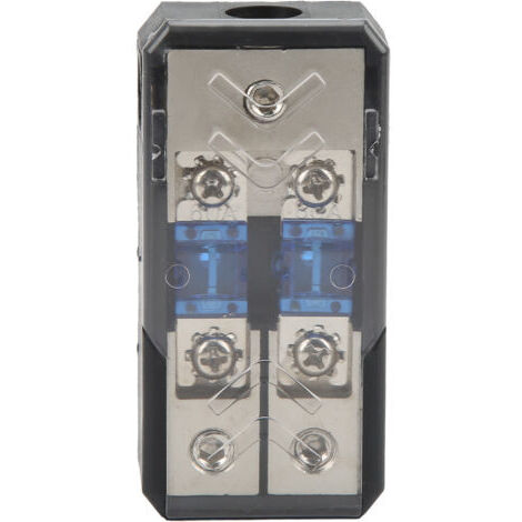Boîte porte-fusible 2 voies 1 entrée/sortie 60 A, bloc de distribution électrique universel pour voiture, yacht et amplificateur audio stéréo
