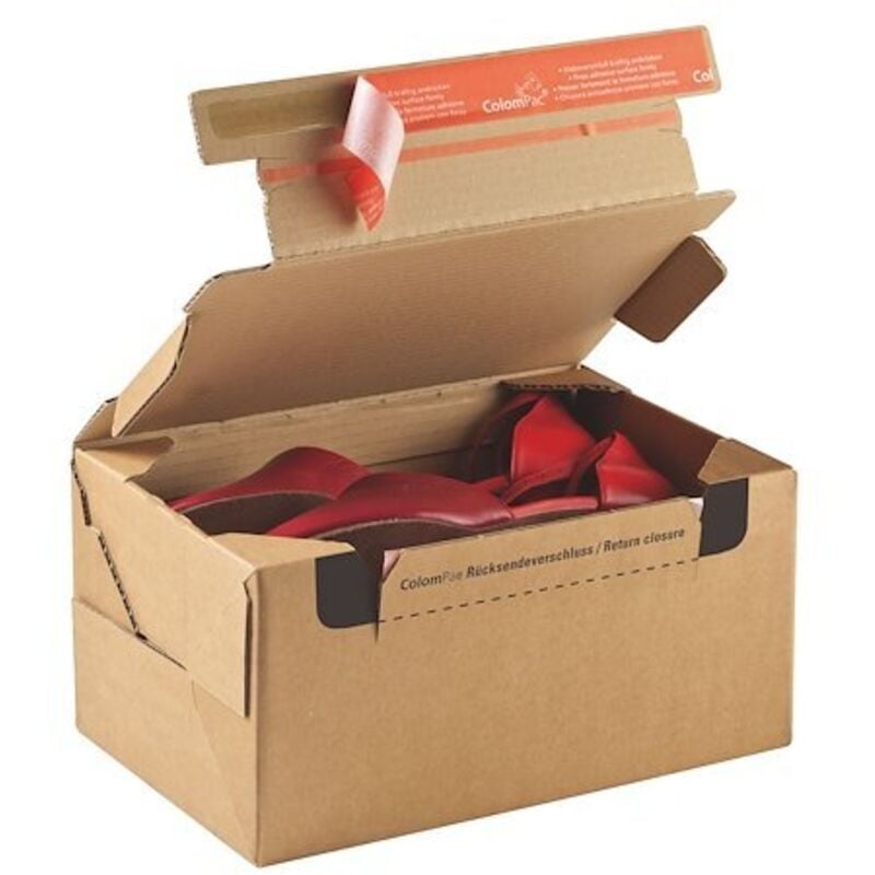 Boite postale carton modèle expédition et retour 28,2 x 19,1 x 14 cm - Lot de 10
