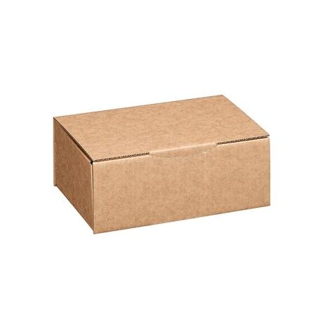 Boîte postale kraft brun simple cannelure H 10 x L 15 x P 25 cm - Lot de 50
