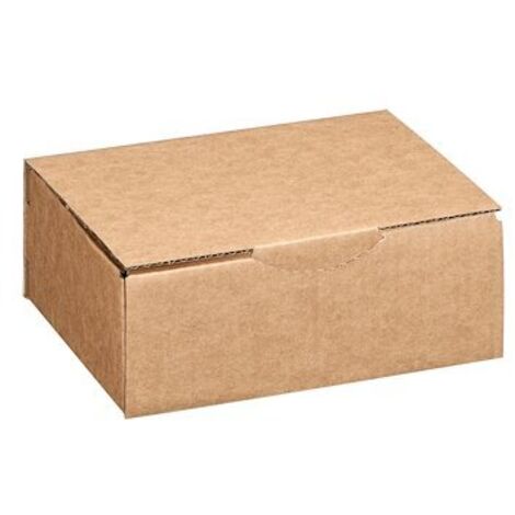 Boîte postale kraft brun simple cannelure H 7,5 x L 14 x P 20 cm - Lot de 50 - Maxiburo
