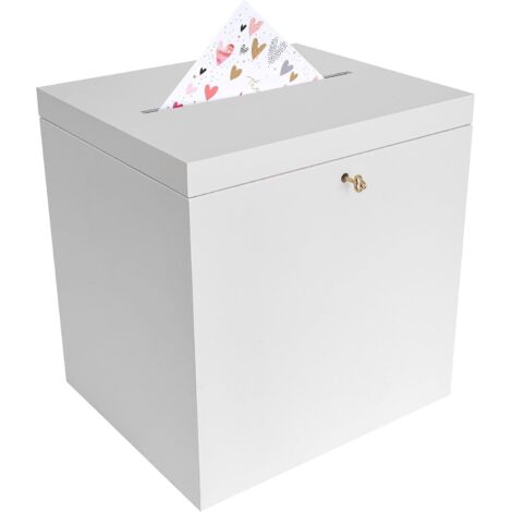 Boîte pour Enveloppes avec Clé Blanc 29 x 25 x 30 cm