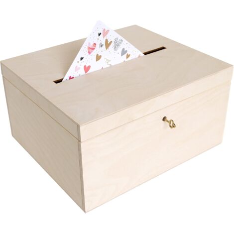 Boîte pour Enveloppes avec Clé Naturel 29 x 25 x 15 cm