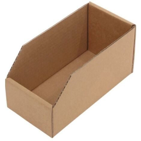 Boîte pour étagère L200xl100xH100mm brune carton à simple cannelure
