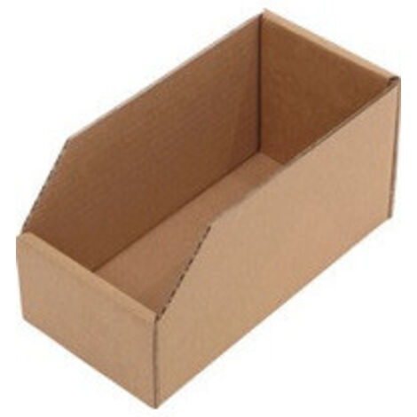 Boîte pour étagère L200xl100xH100mm brune carton à simple cannelure