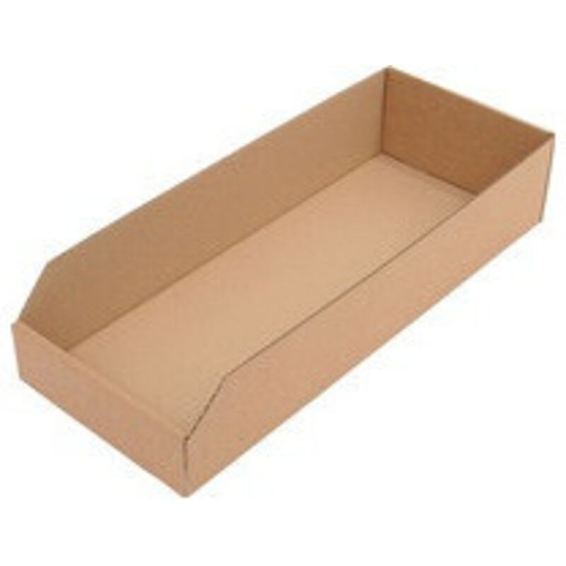 Boîte pour étagère L500xl200xH100mm brune carton à simple cannelure