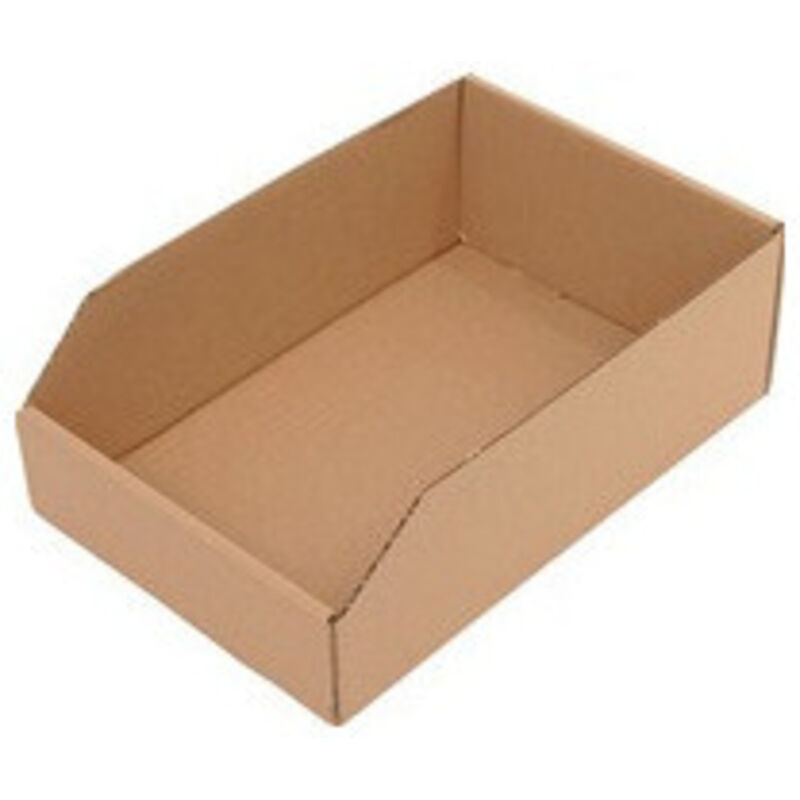 Boîte pour étagère L300xl200xH100mm brune carton à simple cannelure