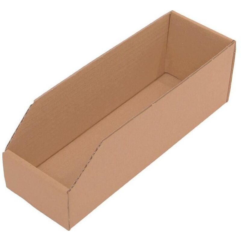 Boîte pour étagère L300xl100xH100mm brune carton à simple cannelure