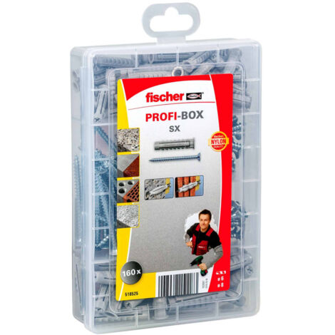 BOÎTE PROFI BOX CHEVILLES SX + VIS FISCHER 160 PIÈCES 518525
