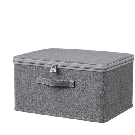 Boîte Rangement - 1 pièce, Boîte Rangement Verrouillable Pliable Anti-poussière Anti-humidité - Pour Vêtements