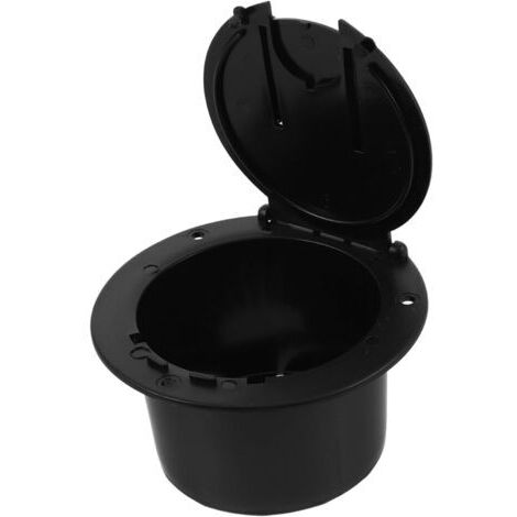 Boîte Rangement Câbles Noir Étanche pour Yacht et Véhicule Électrique Trappe Électrique Ronde Pratique et Installation Facile Accessoire de Gestion Câbles Moderne