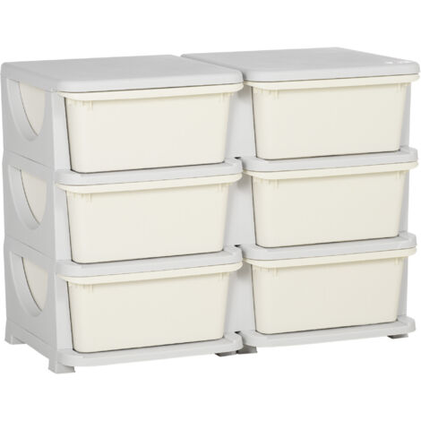 Boîte rangement enfants 3 tiroirs blanche