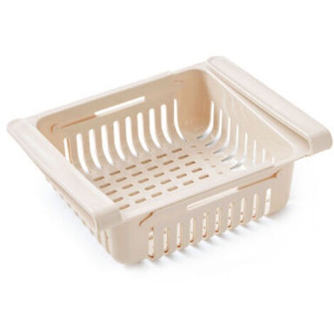 Boite Rangement Frigo Réfrigérateur Escamotable Avec Tiroir Organisateur Boîte de Rangement Pour Réfrigérateur Garder le Réfrigérateur（Blanc）