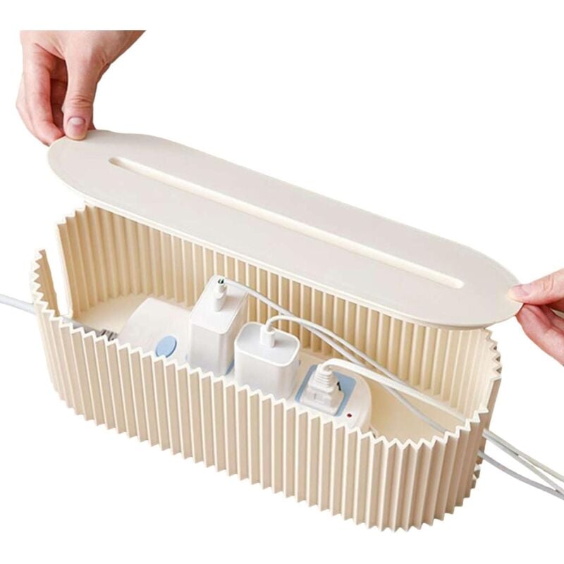 Boîte Rangement pour Cordon câble pour Cacher et Dissimuler Les multiprises , Solution Gestion des câbles Bureau Domestique