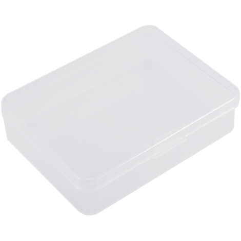 Boîte rangement transparente rectangulaire portable – Pour pièces, avec couvercle