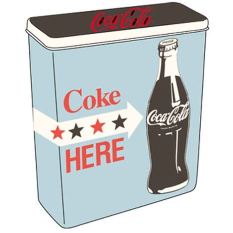 Boite rectangulaire métallique Coca-cola
