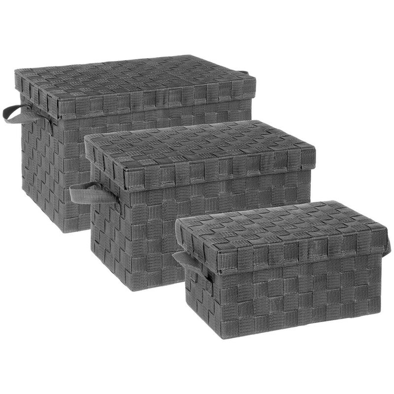 Five - Boite rectangulaire gris foncé x 3 - 5