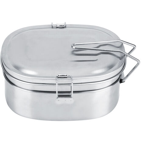 Boîte-repas Bento en Acier Inoxydable Double Couche pour Pique-nique et Voyage