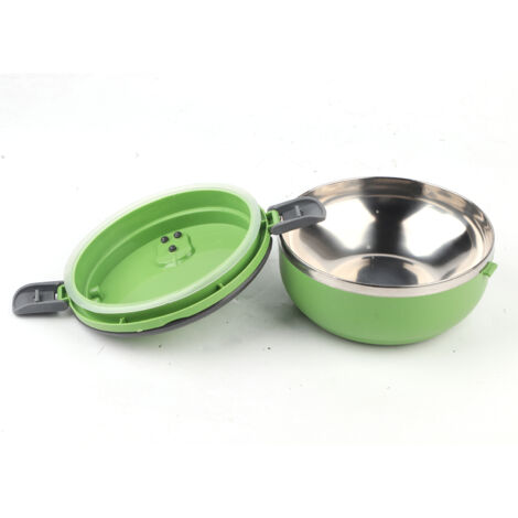 Boîte repas bento en acier inoxydable durable, idéale pour pique-nique et déjeuner