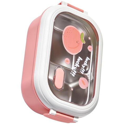 Boîte-repas Bento Isotherme en Acier Inoxydable Anti-fuite Compartimentée Portable pour École Bureau Étudiants Vert