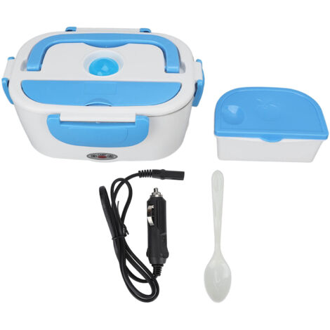 Boîte-repas chauffante 1,5L 40W, allume-cigare, PP alimentaire, bleue - Bureau, voyage, maison