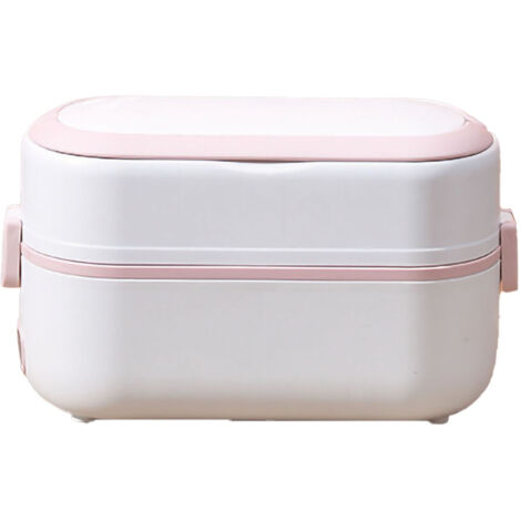 Boîte-repas chauffante électrique 250W portable, chauffage rapide pour bureau et maison, prise CN 220V, rose carré monocouche