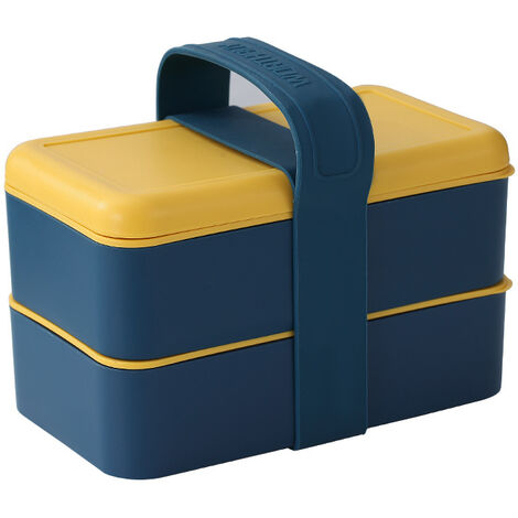 Boite Repas Compartiment Adultes Enfants Universel Bento Lunch Box avec Couverts sans BPA Convient Pour Les Loisirs, Pique-nique, École, Lunch Box Va au micro-ondes et au lave-vaisselle